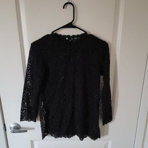 Zara Women's medium cut out blouse Black